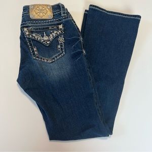 Miss Me Denim Women Boot Cut - Style #JV899182V - Size 27 - Gold Patch
